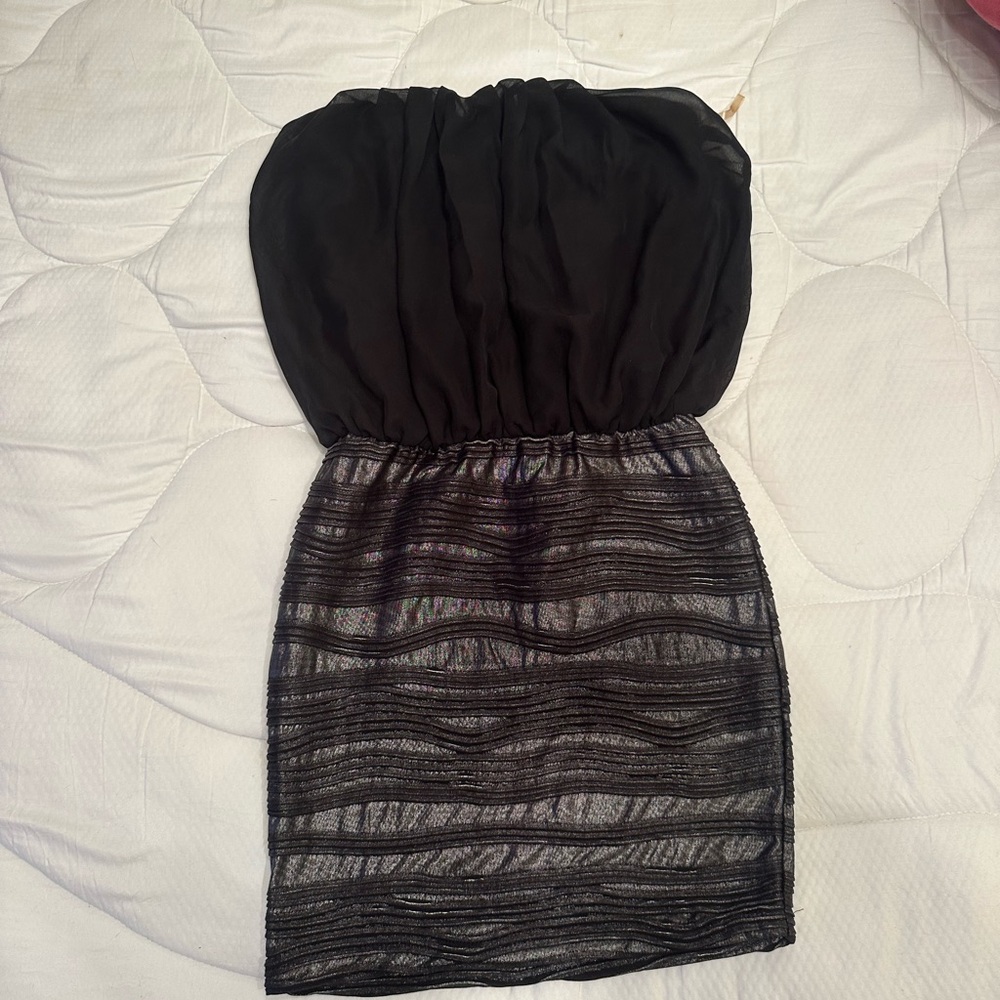Wet Seal Black Strapless Dress